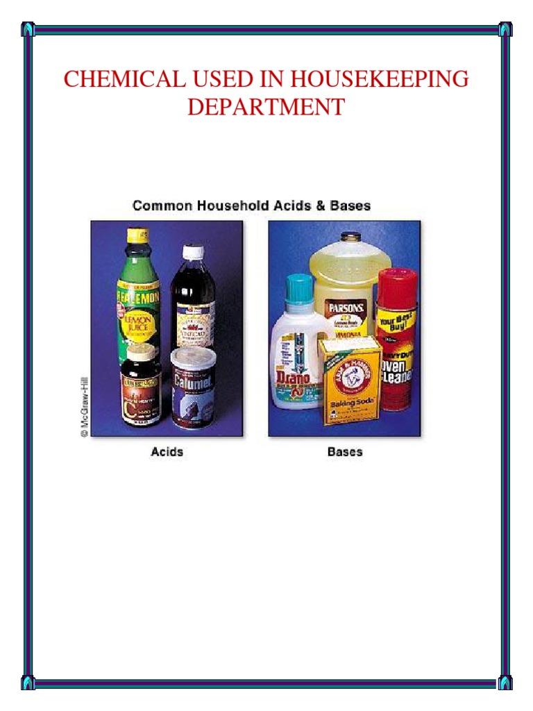 Chemical Used in Housekeeping PDF Housekeeping Abrasive
