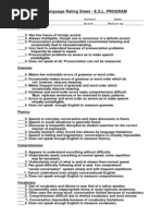 Student Oral Language Assessment Tool | PDF | Fluency | Vocabulary