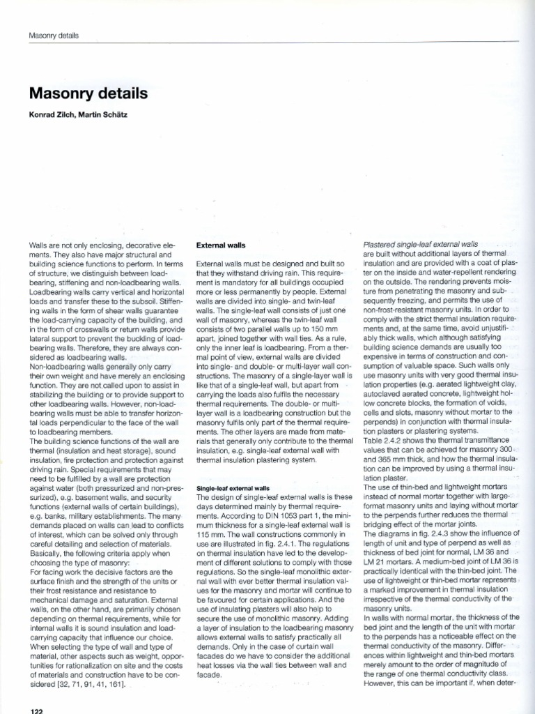 Masonry Wall Construction Guide | PDF | Masonry | Wall