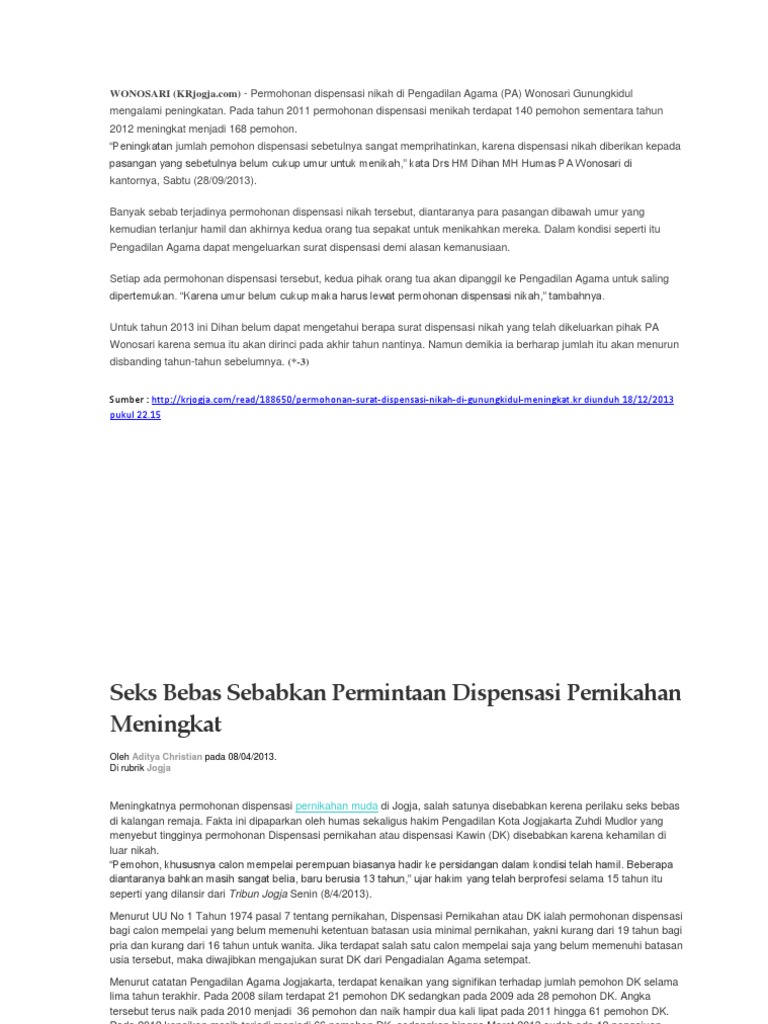 Dispensasi Nikah Pa Oonosari