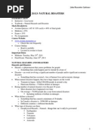 Earth Science 2GG3 - Natural Disasters (McMaster University)