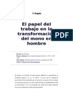 11 (1876) Engels. El Papel Del Trabajo en La Transformacion Del Mono en Hombre[1]