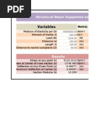 Structural Beam Calculator (Supported on Both Ends Uniform Loading)