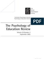 The Psychology of Education Review Vol 29 No 2 Sept 05