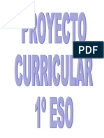 PROYECTO CURRICULAR 1º ESO