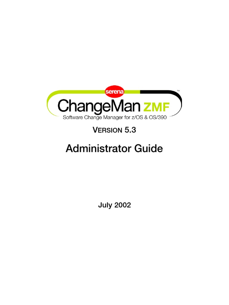 Changeman Administrator Guide PDF Library Subroutine