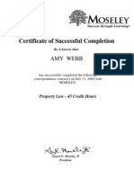Certificate of Successful Completion: Amy Webb