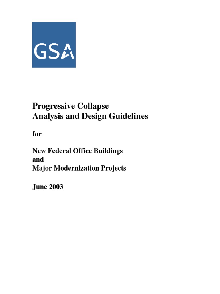 GSA Progressive Collapse Analysis and Design Guidelines | PDF