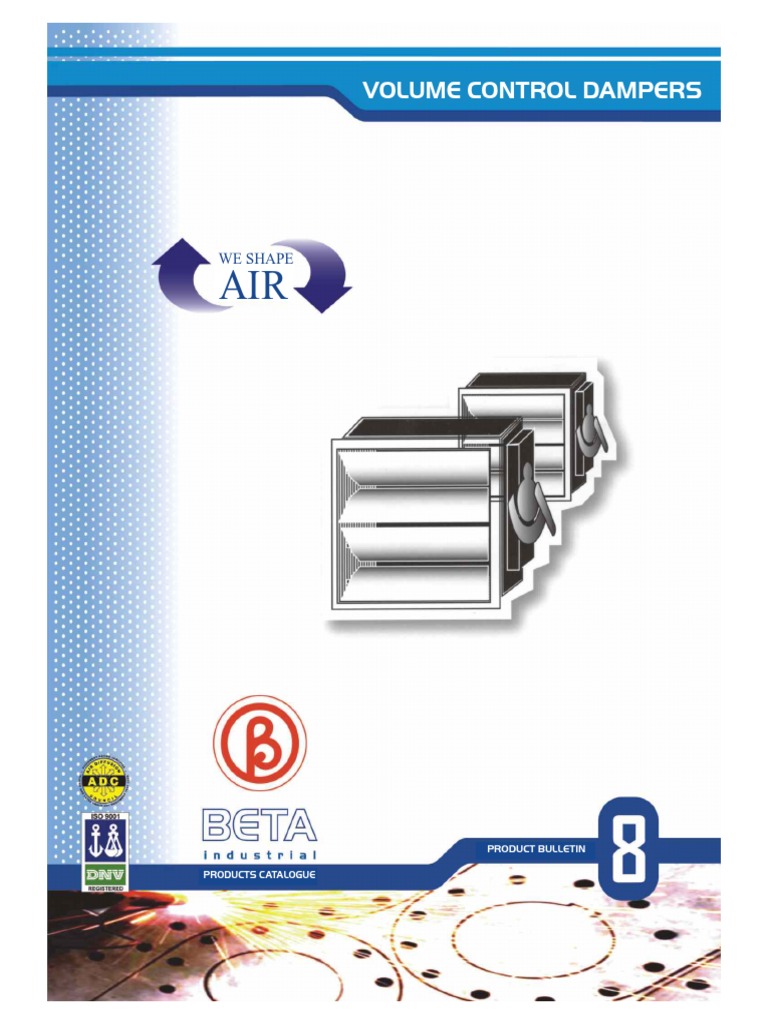 Volume Control Dampers PDF Duct (Flow) Mechanical Engineering