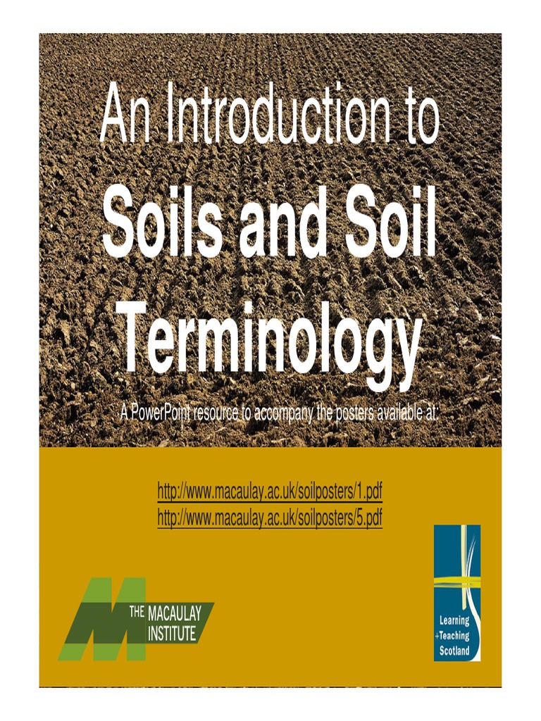 An Introduction To Soils, Soil Formation and Terminology | PDF | Social ...