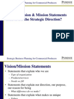 How Are Vision & Mission Statements Used To Set The Strategic Direction?