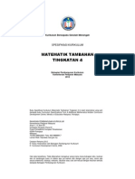 Huraian Sukatan Pelajaran Matematik Tambahan Tingkatan 4