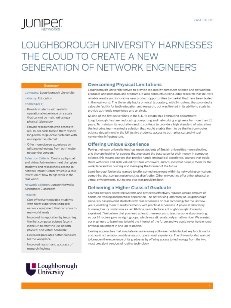 Loughborough University Harnesses The Cloud To Create A New Generation ...