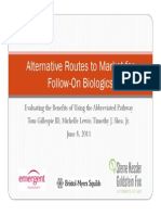 Alternative Routes To Market For Follow-On Biologics