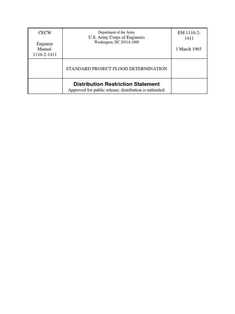 Standard Project Flood Determination Guide | PDF | Flood | Environment