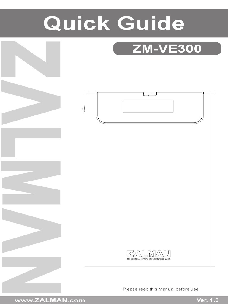 Quick Guide: ZM-VE300 | PDF | Usb | Personal Computers
