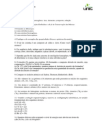 Estudo Dirigido Química Geral