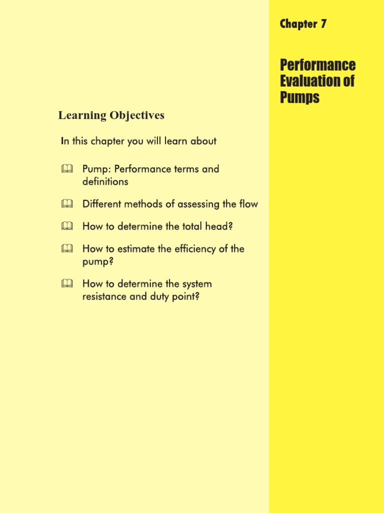 Pump Performance Evaluation Guide | PDF