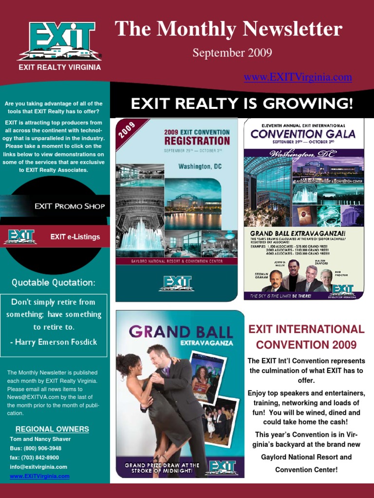 Newsletter September 2009 PDF Virginia Real Estate Law