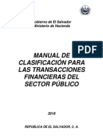 Manual de Clasificación para Las Transacciones Financieras Del