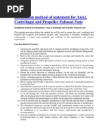 Exhaust Fan Installation Method Statement | PDF | Duct (Flow ...