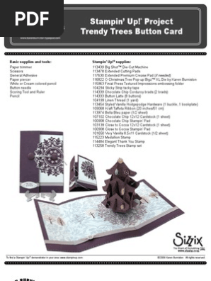 SU Trendy Trees Button Card