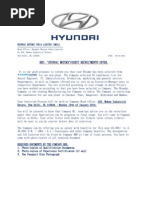 HMC - Hyundai Motors India Interview Call Letter