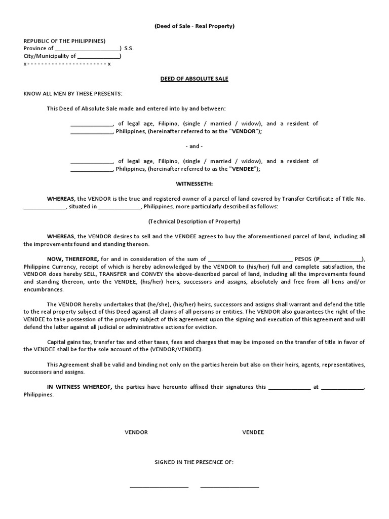 notarized deed of assignment