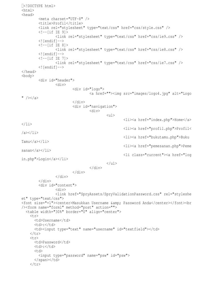 Login Text | PDF