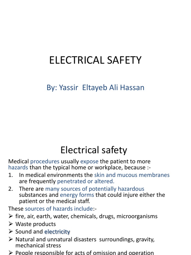 Electrical Safety | PDF | Insulator (Electricity) | Electric Shock
