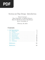 System-On-Chip Design Introduction: Marcel Jacomet Bern University of Applied Sciences Bfh-Ti Huce-Microlab, Biel/Bienne