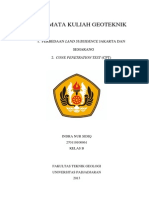 Indra Nur Sidiq - Kelas B (Tugas Geoteknik Land Subsidence & CPT)