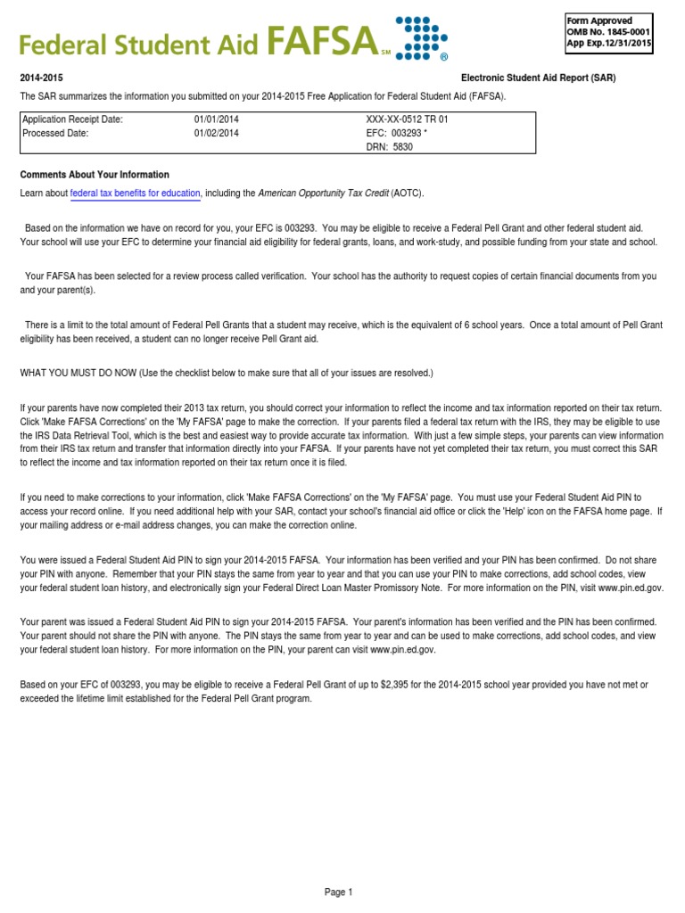 Fafsa | PDF | Student Financial Aid In The United States | Pell Grant
