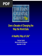 Sept 2009 Hain Celestian HAIN Presentation