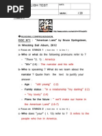 Test Term From the Mayflower to the Border Fence Corrige