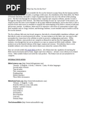 PC Study Bible Software - What Can You Get for Free?