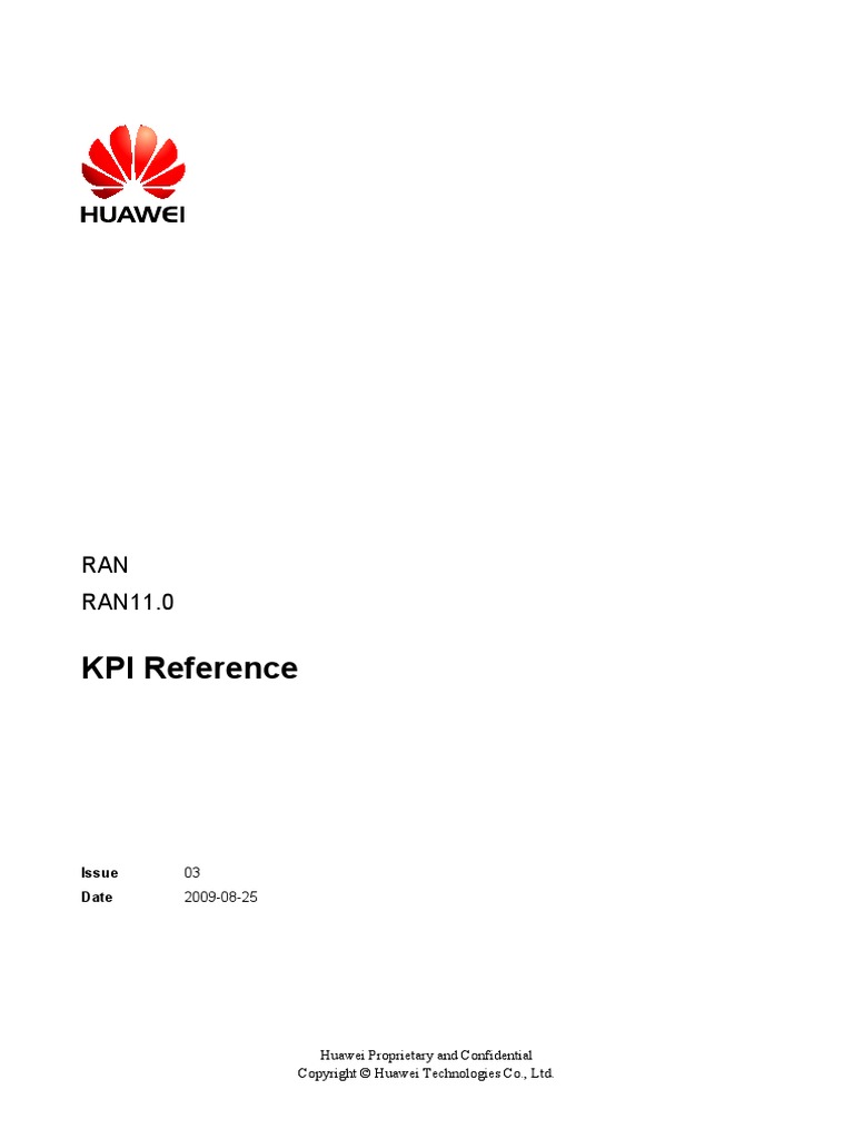 Huawei Ran Kpi Reference | PDF | High Speed Packet Access | Areas Of ...