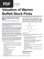 Download Warren Buffett Stock Picks Valuation by Jae Jun SN19667795 doc pdf