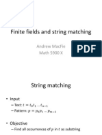 Finite Fields and String Matching Presentation