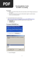 Client Installation Guide For First Accounting: To Install Vfp9Sp2Rt - Exe