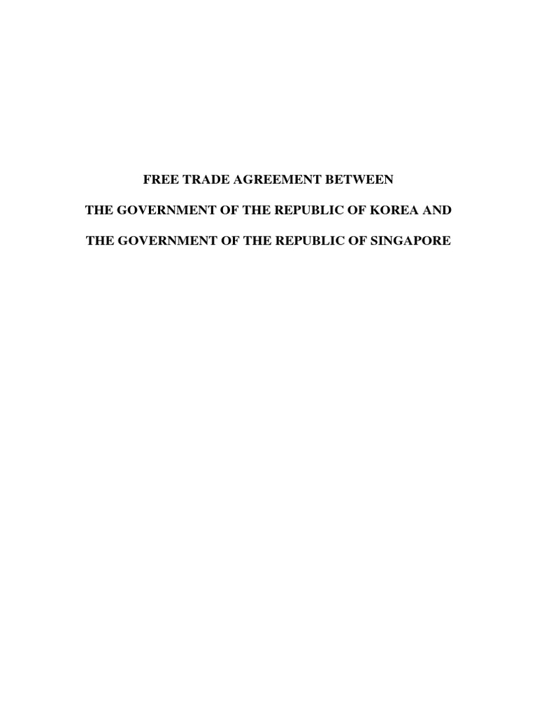 KSFTA | PDF | World Trade Organization | General Agreement On Tariffs ...