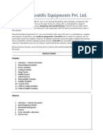 Autoclave - Vertical, Horizontal - Bacteriological Incubator - B.O.D. Incubator