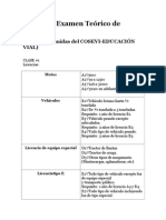 Resumen Examen Teórico de Manejo