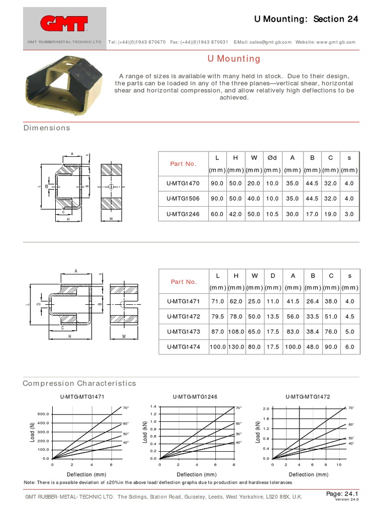 U Mounts Specifications and Details | PDF | Mechanical Engineering ...