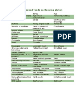 Grains and Baked Foods Containing Gluten