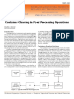 Container Cleaning in Food Processing Operations