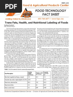 Trans Fats Health and Nutritional Labeling of Foods