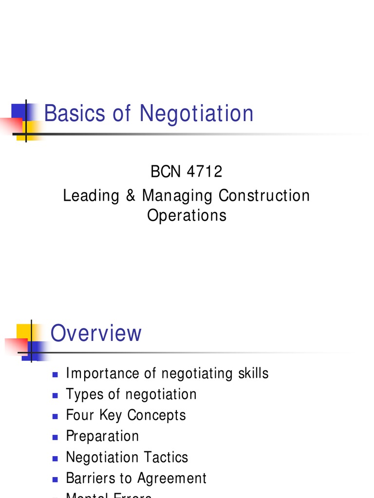 Essential Negotiation Skills Overview | PDF | Negotiation | Prices