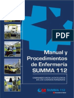Manual y Procedimientos de Enfermería SUMMA 112. 2012