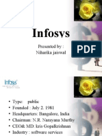 Infosys: Presented By: Niharika Jaiswal